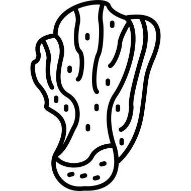 Mantar ikonu. Beyaz arkaplanda izole edilmiş web tasarımı için özet mantar vektörü simgesi