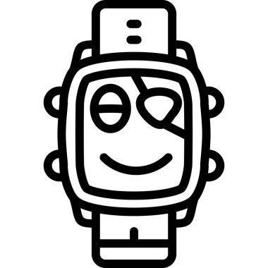 Çizgi film robotunun vektör çizimi