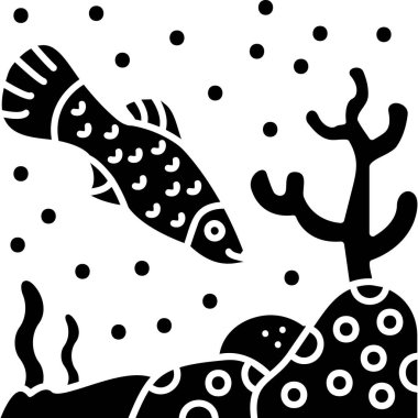 Balık. Web simgesi basit illüstrasyon