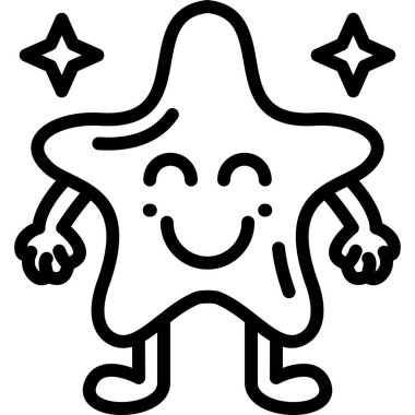 Yıldız simgesi. Beyaz arka planda yalıtılmış web tasarımı için anahat yıldız vektör simgesi