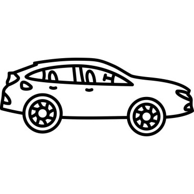 araba simgesi, vektör illüstrasyonu