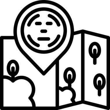 kutu dağıtım kurye simgesi taslak biçimi