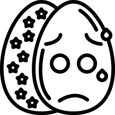 Üzücü. Web simgesi basit illüstrasyon