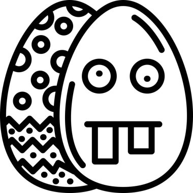 Yumurta yumurta ikonu ana hatlarıyla