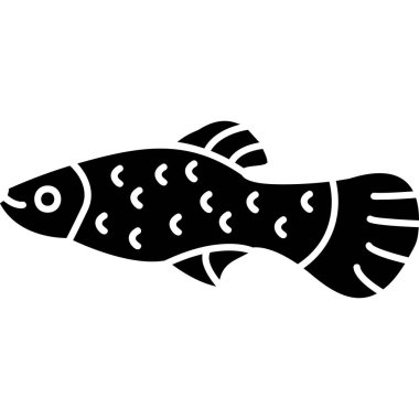 balık balık simgesi vektör illüstrasyonu