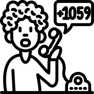 Telefon simgesi olan adam