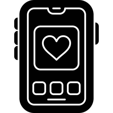 Kalp ikonu vektör illüstrasyonu