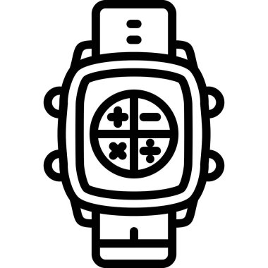 Akıllı saat ikonu. Beyaz arkaplanda izole edilmiş web tasarımı için Akıllı Saat vektör simgesi