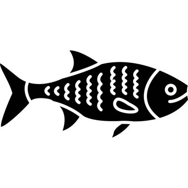 Balık simgesinin vektör illüstrasyonu