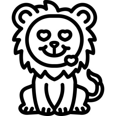 hayvan aslan simgesi, taslak biçimi