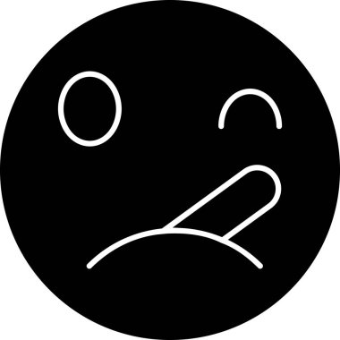 üzgün yüz simgesi, vektör illüstrasyonu