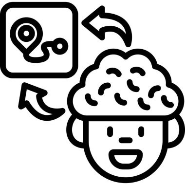 özet biçiminde beyin veri simgesi