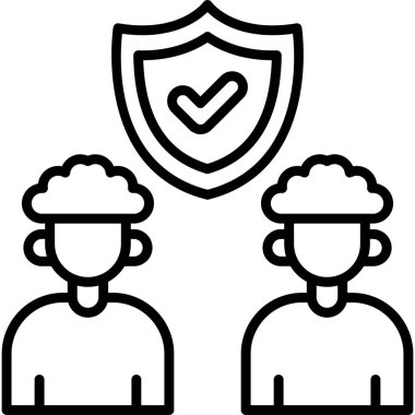 Güvenlik. Web simgesi basit illüstrasyon