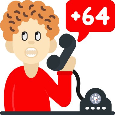 Konuşma balonu vektör çizimi olan çağrı merkezi çocuğu