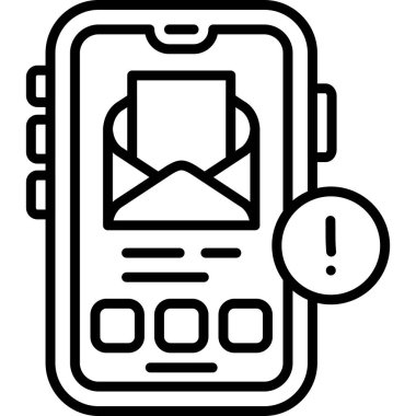 Mesaj var. Web simgesi basit tasarım