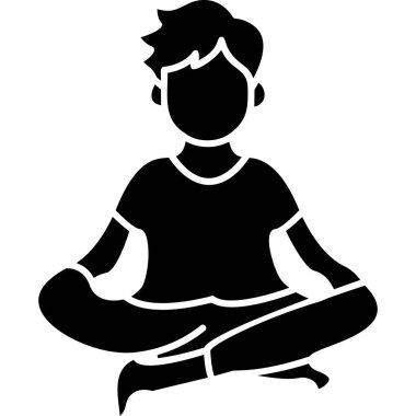 Meditasyon, yoga simgesini katı bir şekilde poz verir