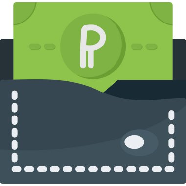 nakit para para simgesi düz stil