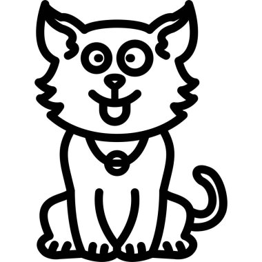 kedi hayvan simgesi taslak biçiminde