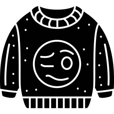 süveter web simgesi, basit vektör illüstrasyonu