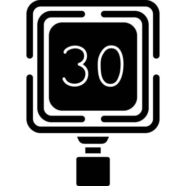 Taslak biçiminde 3 0 hız metre simgesi