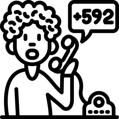 Konuşma balonu ve akıllı telefon vektör çizimi olan adam