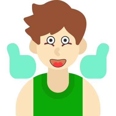 Mutlu çocuk, illüstrasyon, beyaz arka planda vektör..