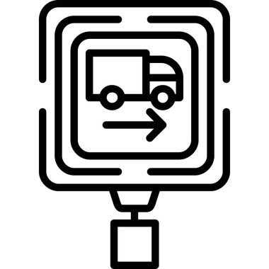 Araba simgesi, basit vektör çizim