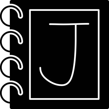 Bir J harfinin vektör illüstrasyonu