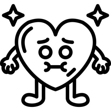 Kalp. Web simgesi basit illüstrasyon