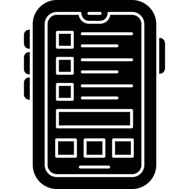 Kontrol listesi vektör dizaynlı telefon