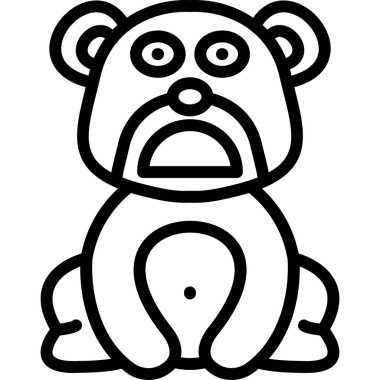 Ayı simgesi, vektör illüstrasyonu