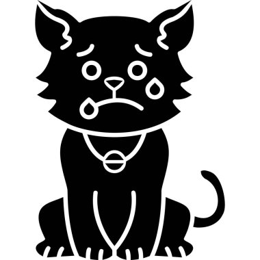 kedi simgesi, vektör illüstrasyonu