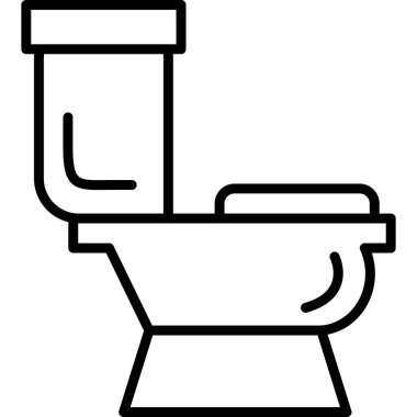 Tuvalet. Web simgesi basit illüstrasyon