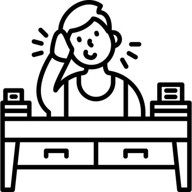 masabaşı çalışanı simgesi ana hatlarıyla