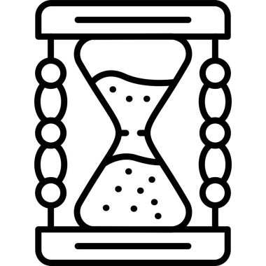 Kum saati simgesi. vektör illüstrasyonu.