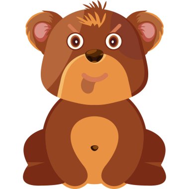 Sevimli ayı çizgi film vektör çizim grafik tasarım