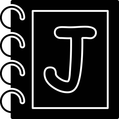 Bir J harfinin vektör illüstrasyonu