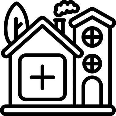 Ev. Web basit illüstrasyon tasarımı