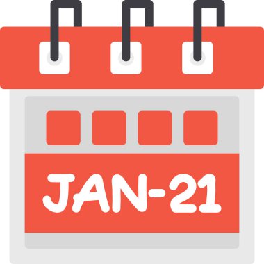 Takvim simgesi tasarımı, vektör illüstrasyonu