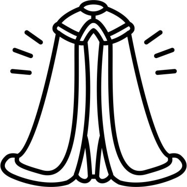 Beyaz bir elbisenin vektör illüstrasyonu