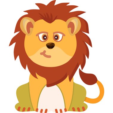 Aslan vektör çizim karikatür