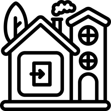 Bina. Web simgesi basit tasarım