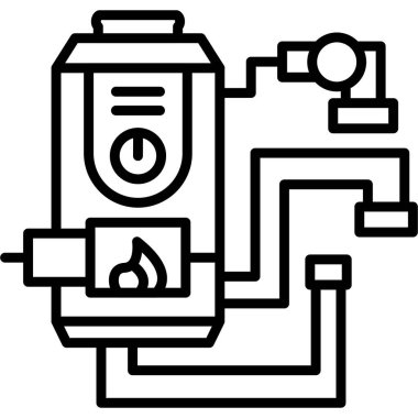 Benzin pompası ikonu. Beyaz arkaplanda izole edilmiş web tasarımı için özet gaz pompası vektör simgesi