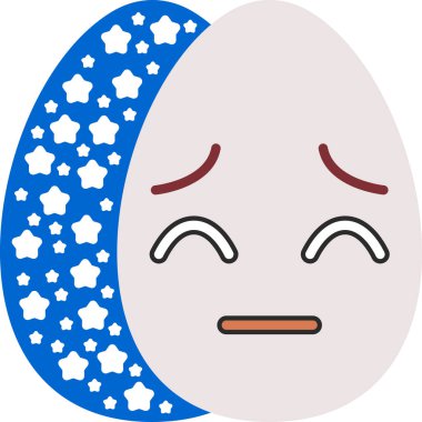 Ağlayan emoji simgesi simgesi - özet biçimi