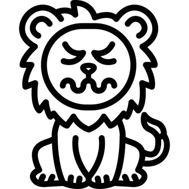 Kızgın aslan simgesi, özet biçimi