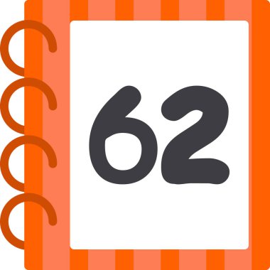 Takvim simgesinin vektör illüstrasyonu