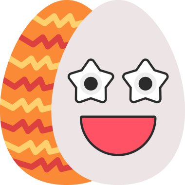 Bir yıldızlı çizgi film yüzünün vektör çizimi