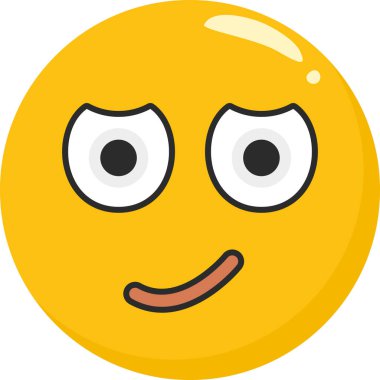 Gülen yüz ifadesi, illüstrasyon, beyaz arkaplan üzerindeki vektör.