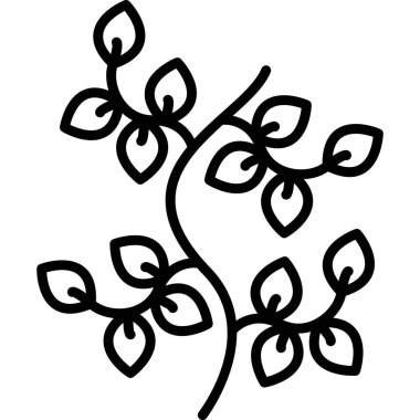 Vişne çiçeği kiraz ikonu ana hatlarıyla