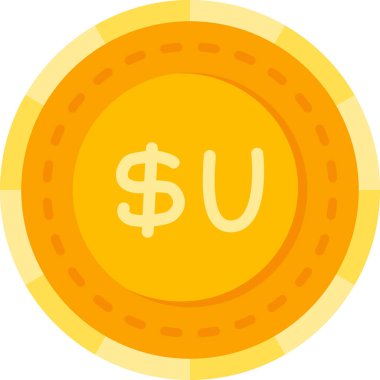 Sikke dolar para birimi simgesi düz biçiminde